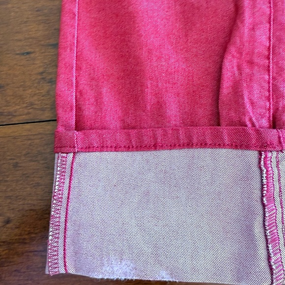 Prana size 8/29 red washed jeans with cuffs barely worn - Picture 4 of 9